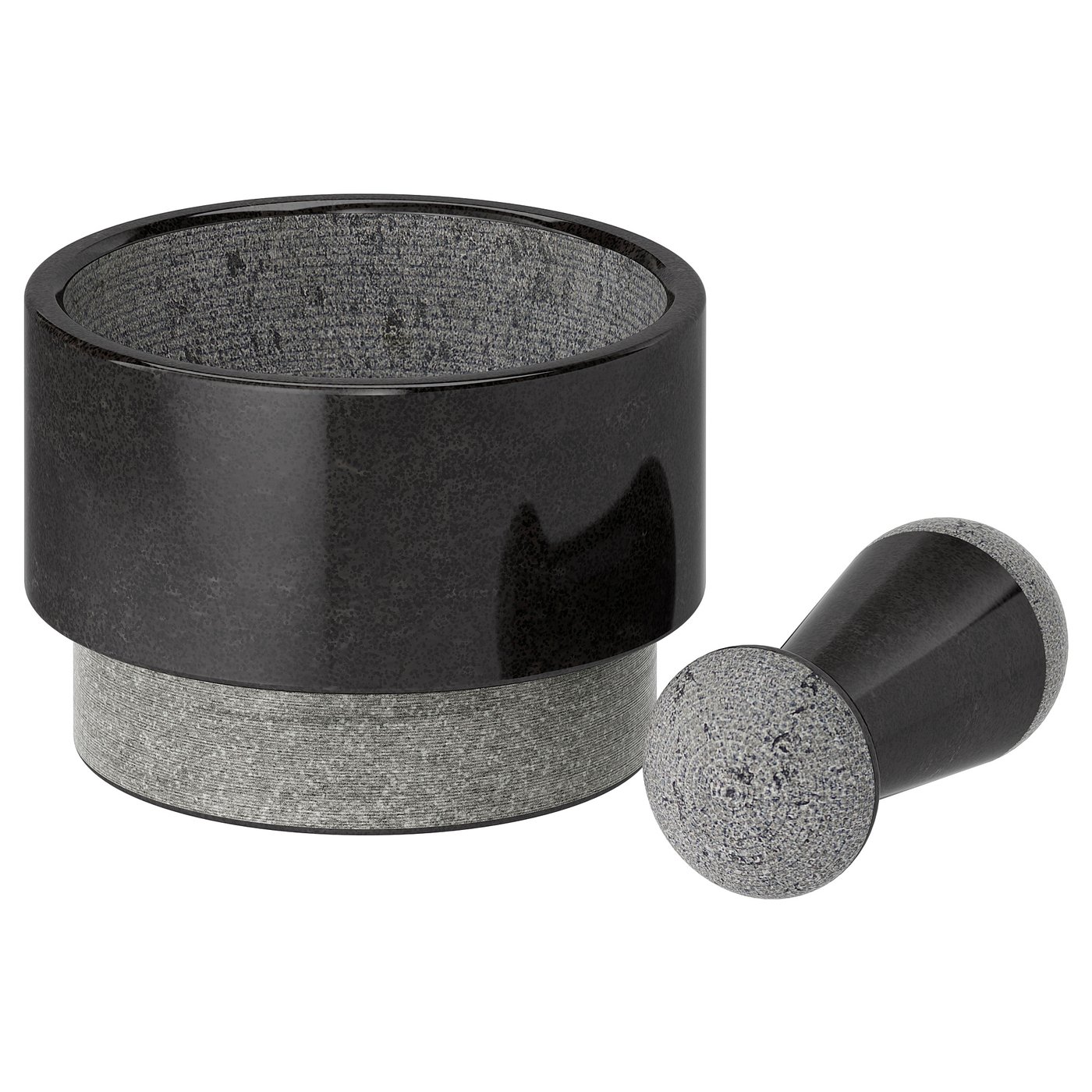 ÄDELSTEN pestle and mortar marble black IKEA