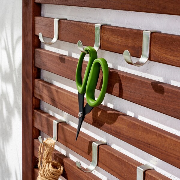 Applaro Bench W Wall Panel Shelf Outdoor Brown Stained Ikea