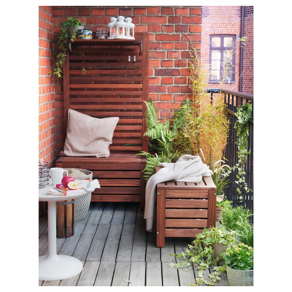 Applaro Storage Bench Outdoor Brown Stained Ikea