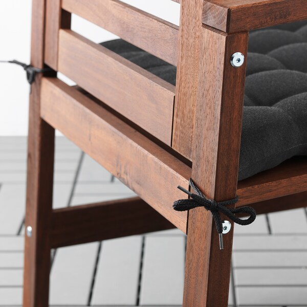 Applaro Table 2 Chrsw Armr Bench Outdoor Brown Stained Hallo