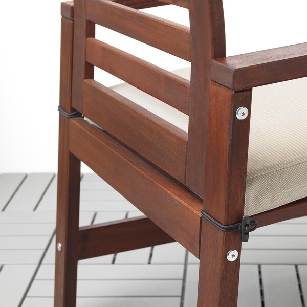 Applaro Table 2 Chrsw Armr Bench Outdoor Brown Stained Froson