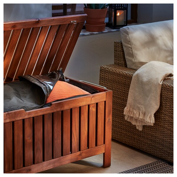 Applaro Tostero Bench With Storage Bag Outdoor Brown Stained