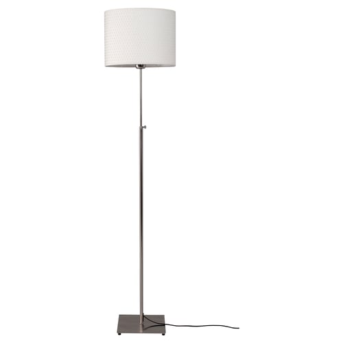 Alang Floor Lamp Nickel Plated White Ikea