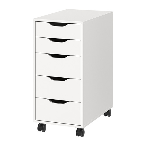 TROTTEN drawer unit w 3 drawers on castors white 604.850.99 IKEA