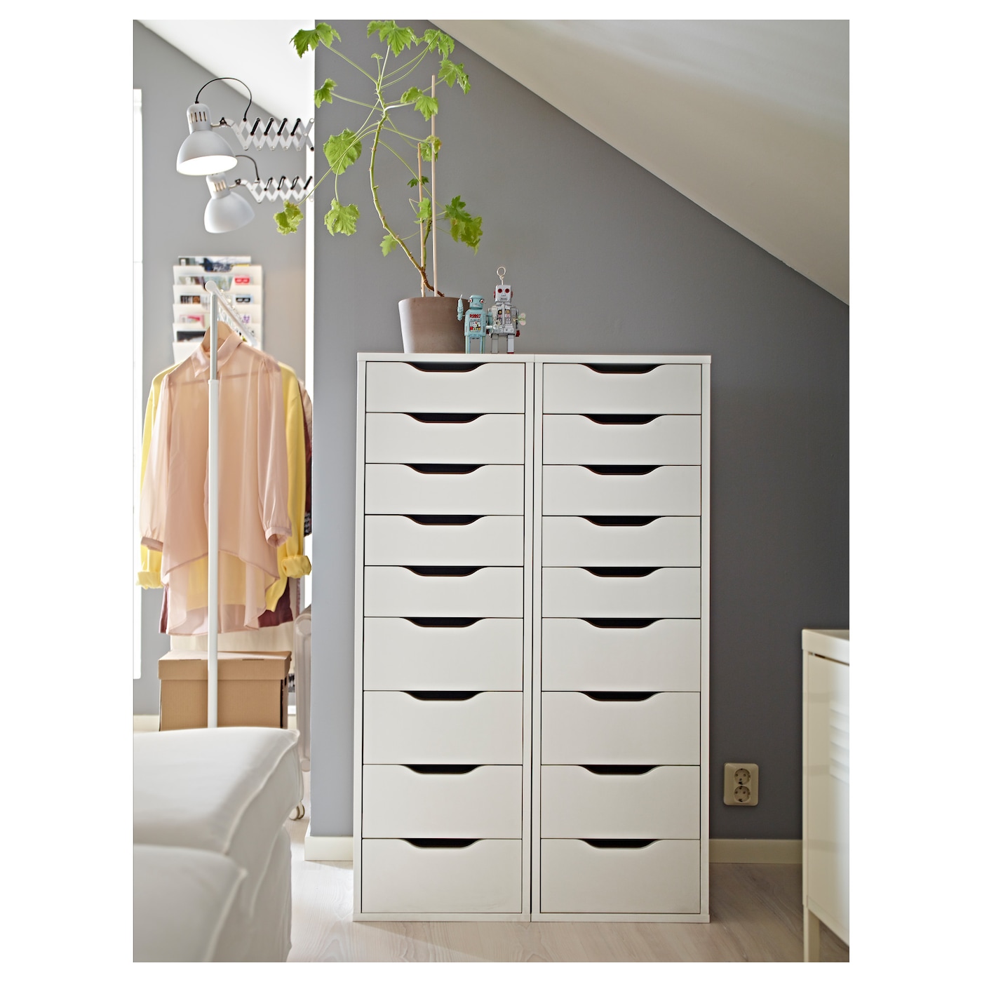 Alex Drawer Unit With 9 Drawers White Ikea