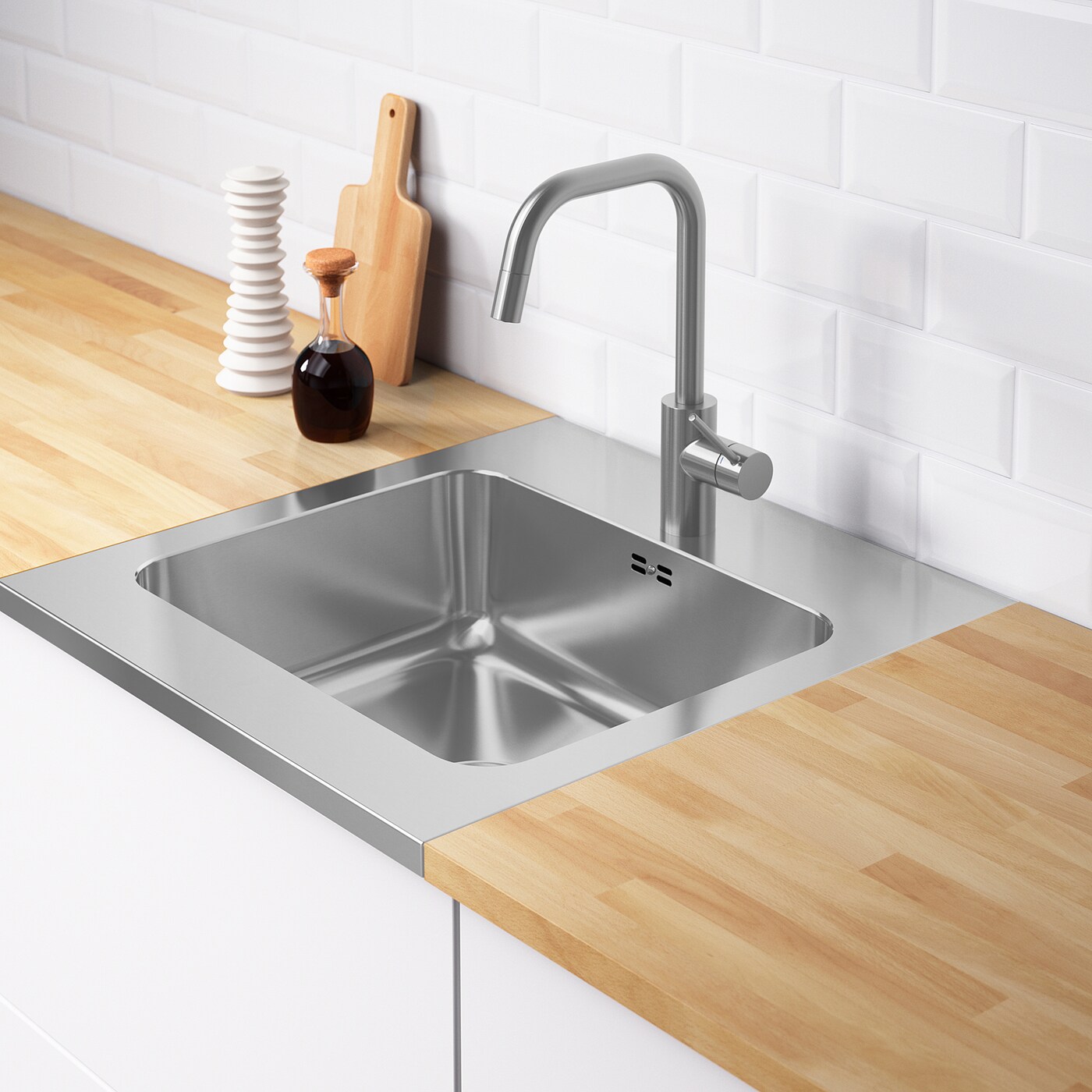 Ammeran Onset Sink 1 Bowl Stainless Steel Ikea