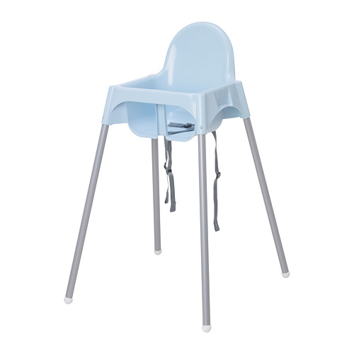 ANTILOP highchair with tray white/silvercolour IKEA