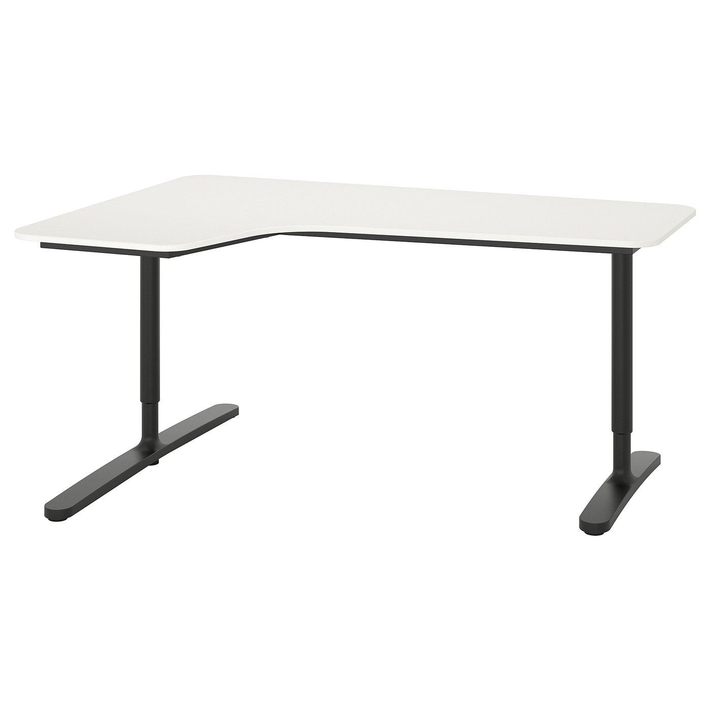 Bekant Corner Desk Left White Black Ikea