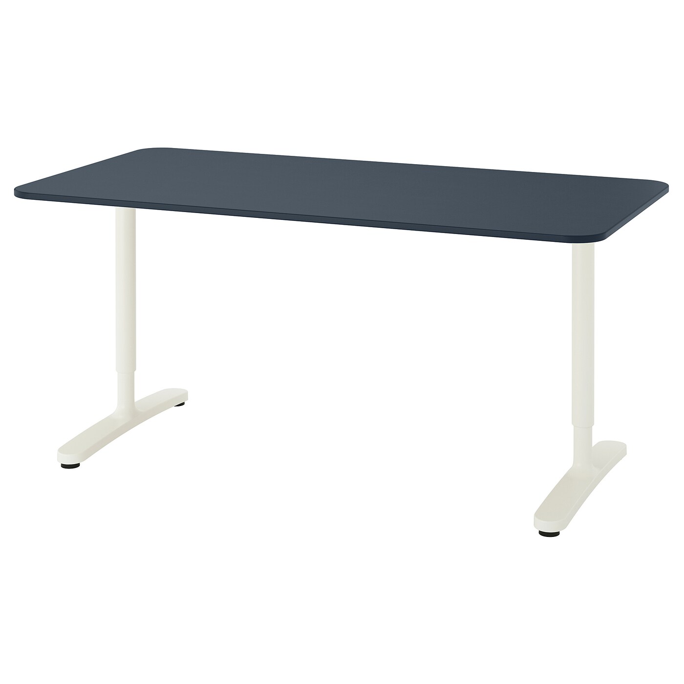 Bekant Desk Linoleum Blue White Ikea