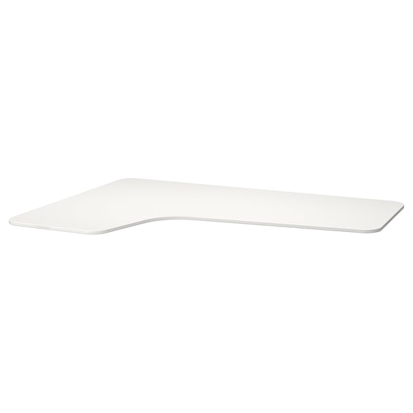 BEKANT Mặt bàn góc bên trái, màu trắng, 160x110 cm
