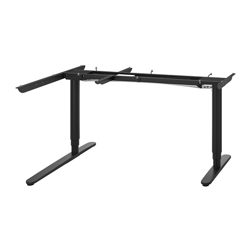 BEKANT underframe for corner table top black 302.529.73 IKEA