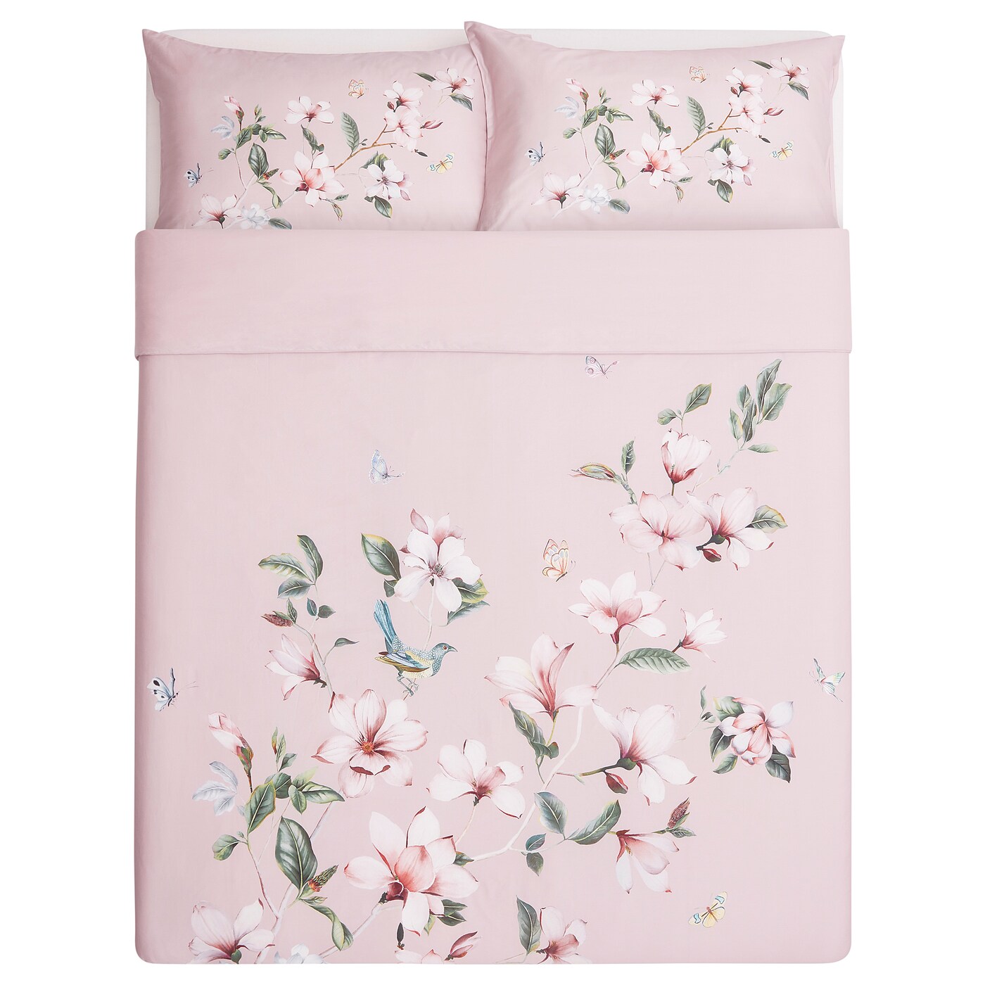 Bergbraken Quilt Cover And 2 Pillowcases Pink Floral Patterned