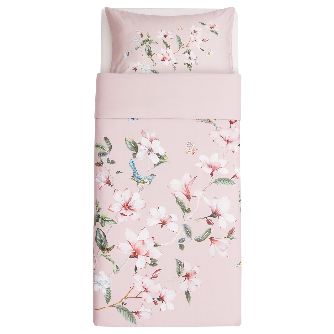 Bergbraken Quilt Cover And Pillowcase Pink Floral Patterned Ikea