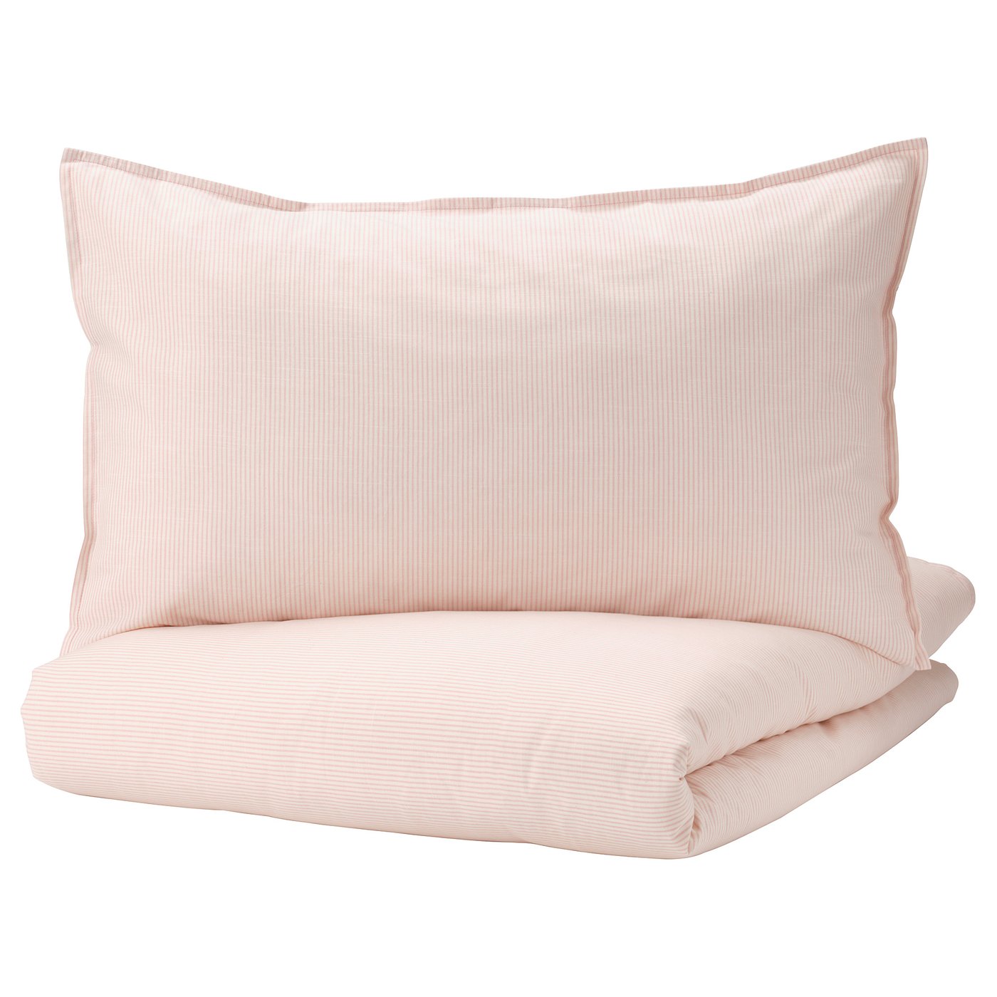 BERGPALM duvet cover and 2 pillowcases light pink/stripe 805.006.64 IKEA