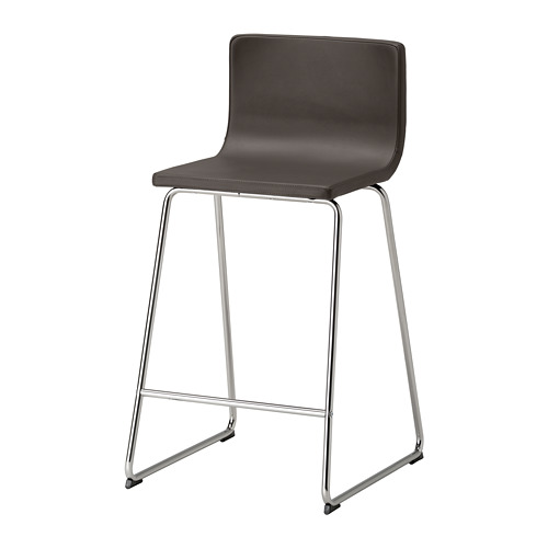 FRANKLIN bar stool with backrest, foldable black/black 704.067.42 IKEA