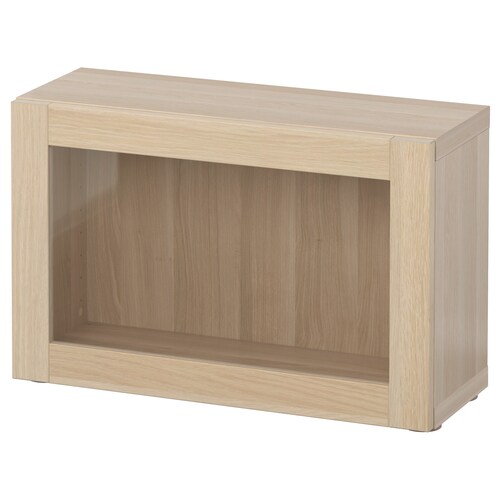 Besta Shelf Unit With Glass Door White Stained Oak Effect Sindvik White Stained Oak Eff Clear Glass Ikea