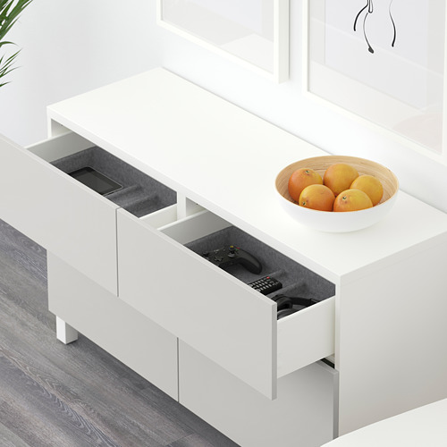 Besta Storage Combination W Doors Drawers White Selsviken High