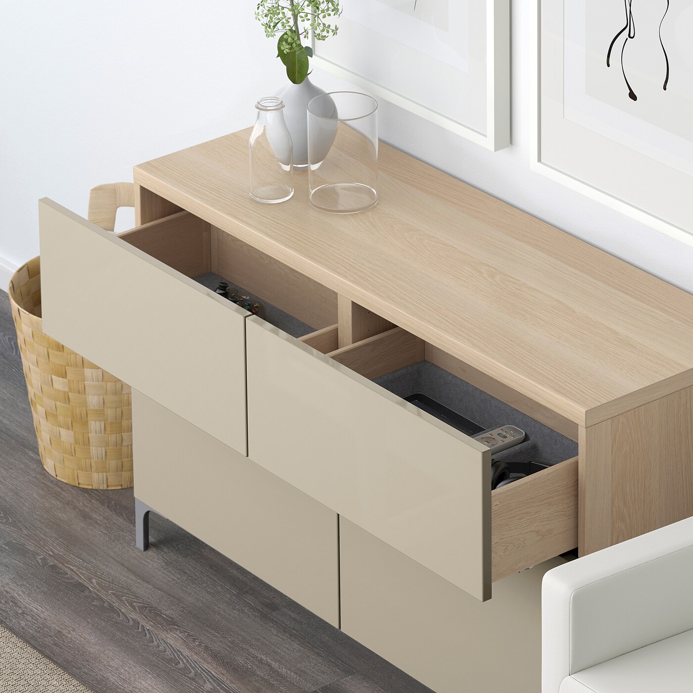 Ikea Besta Schubladenschiene Sanft Schliessend Neu