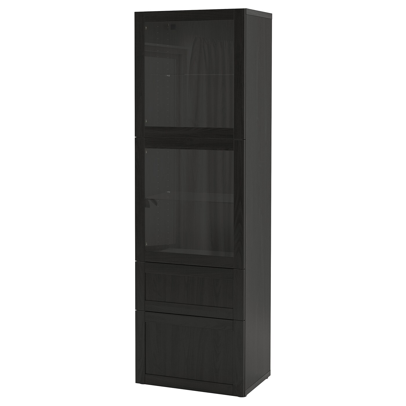 Besta Storage Combination W Glass Doors Black Brown Hanviken