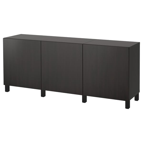 Besta Storage Combination With Doors Lappviken Black Brown Ikea