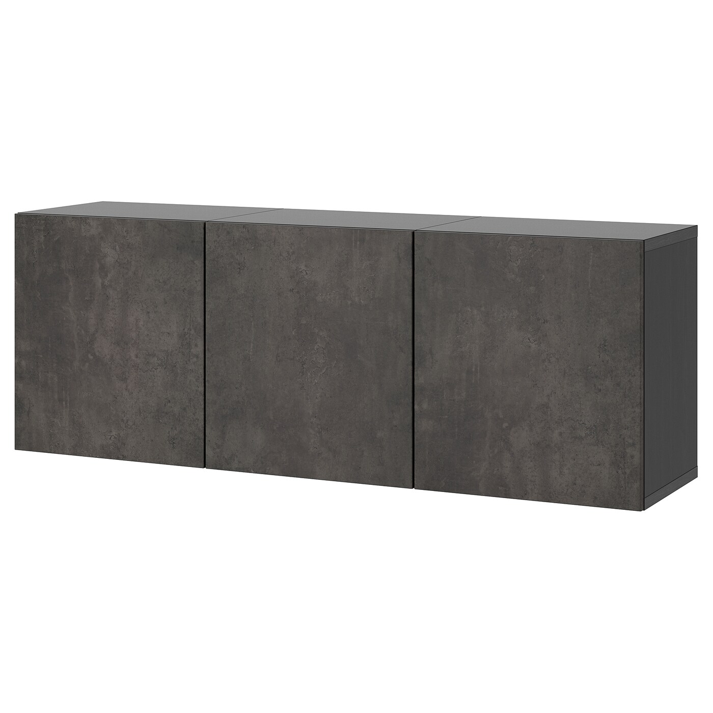 Besta Wall Mounted Cabinet Combination Black Brown Kallviken