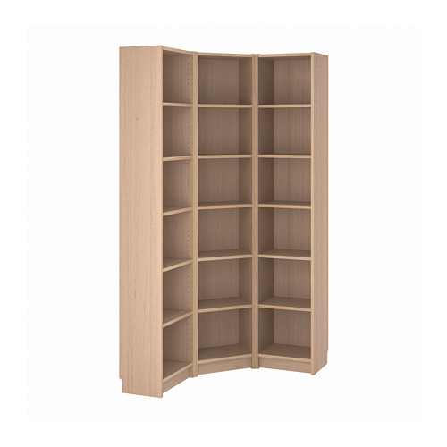 BILLY bookcase corner comb w ext units dark brown oak effect 094.837.82