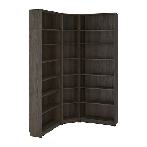 BILLY bookcase dark brown oak effect 104.773.89 IKEA