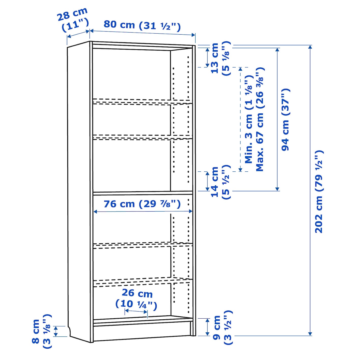 Billy Bookcase White Ikea