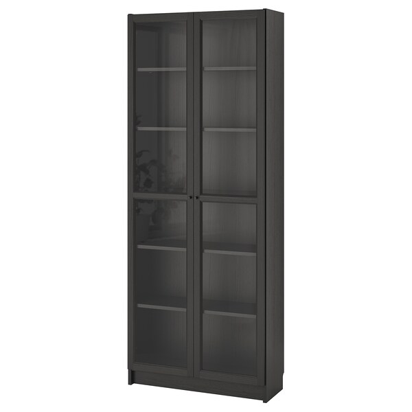 Billy Oxberg Bookcase Black Brown Ikea