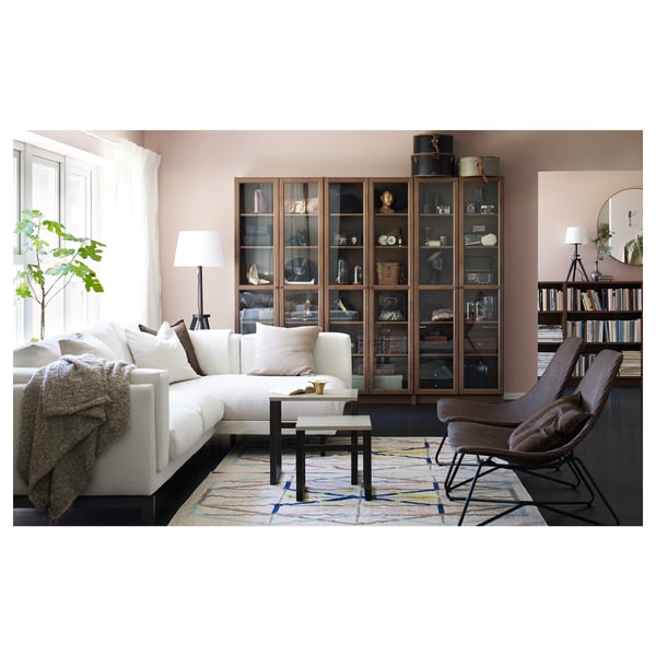 Billy Oxberg Bookcase Brown Ash Veneer Ikea