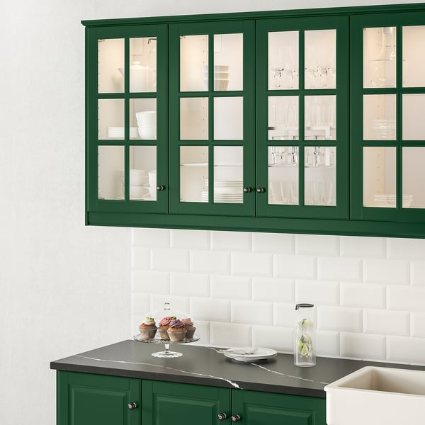 Bodbyn Glass Door Dark Green Ikea