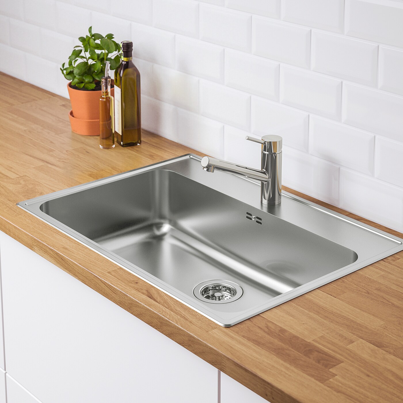 Boholmen Inset Sink 1 Bowl Stainless Steel Ikea