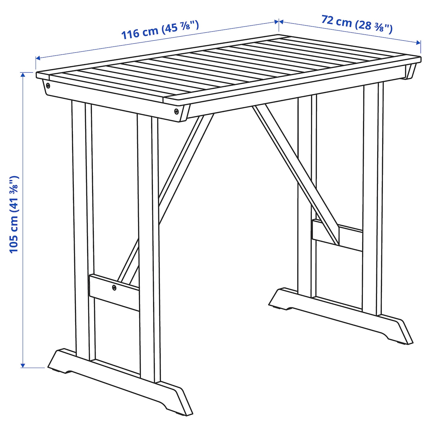 Tall outdoor outlet pub table