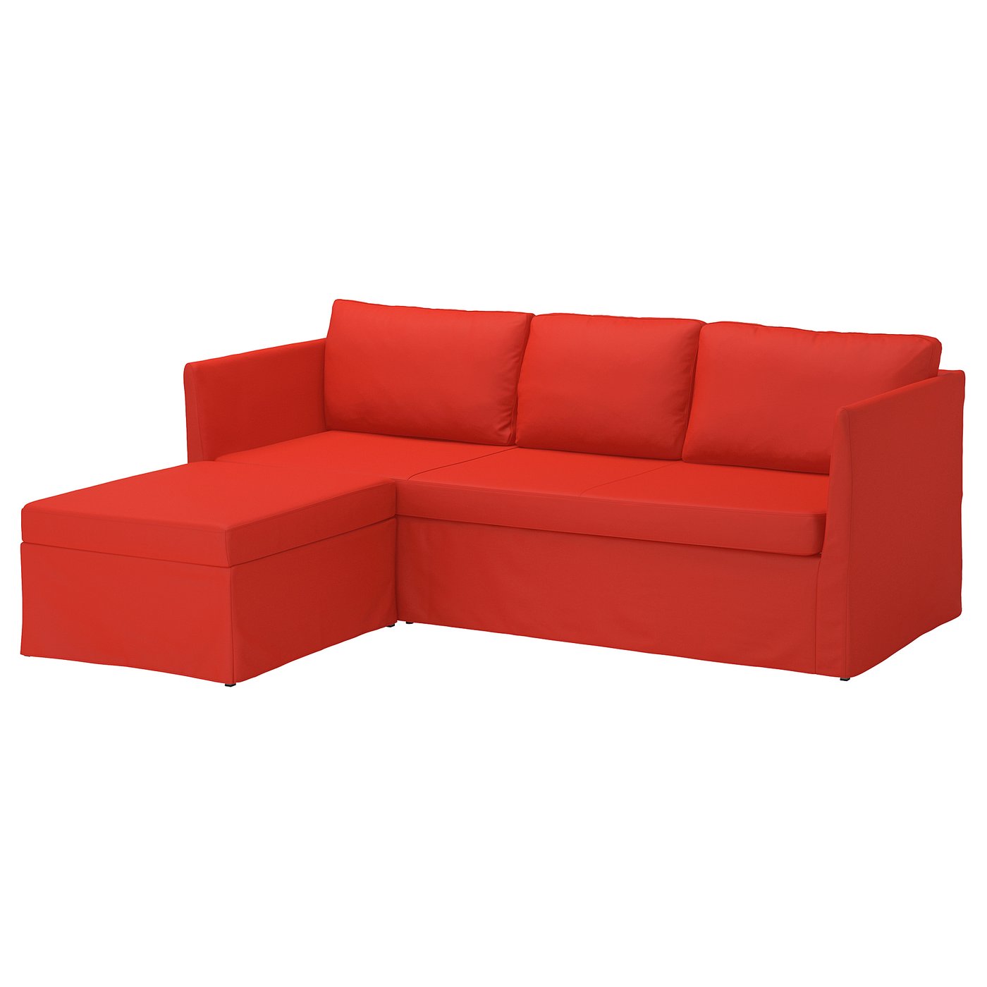 Brathult Corner Sofa Bed Vissle Red Orange Ikea