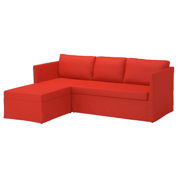 Brathult Corner Sofa Bed Vissle Red Orange Ikea