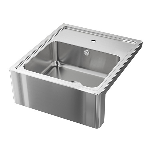 OLOFSJÖN worktop with 1 integrated sink stainless steel - IKEA