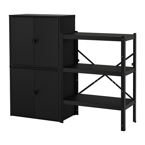 BROR work bench black/pine plywood IKEA