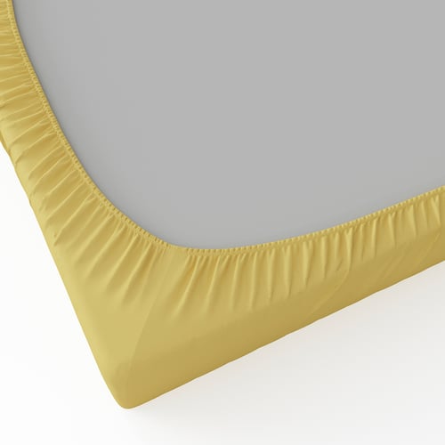 BRUKSVARA fitted sheet yellow 105.606.56 IKEA