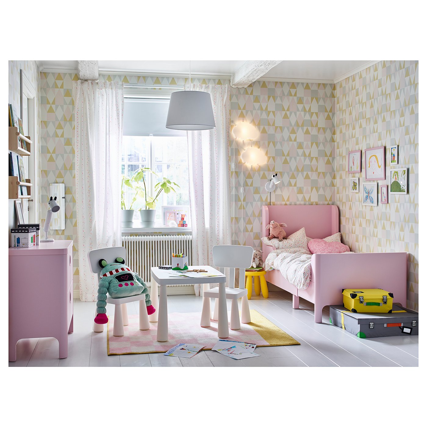 ikea pink kids bed