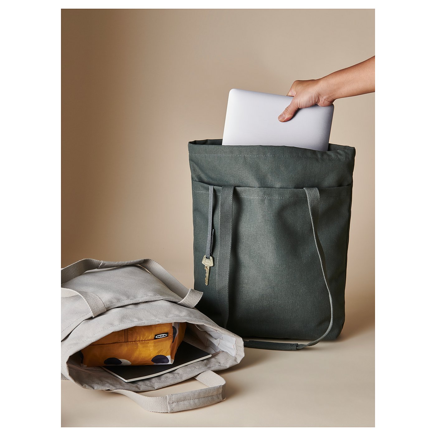 olive tote bag
