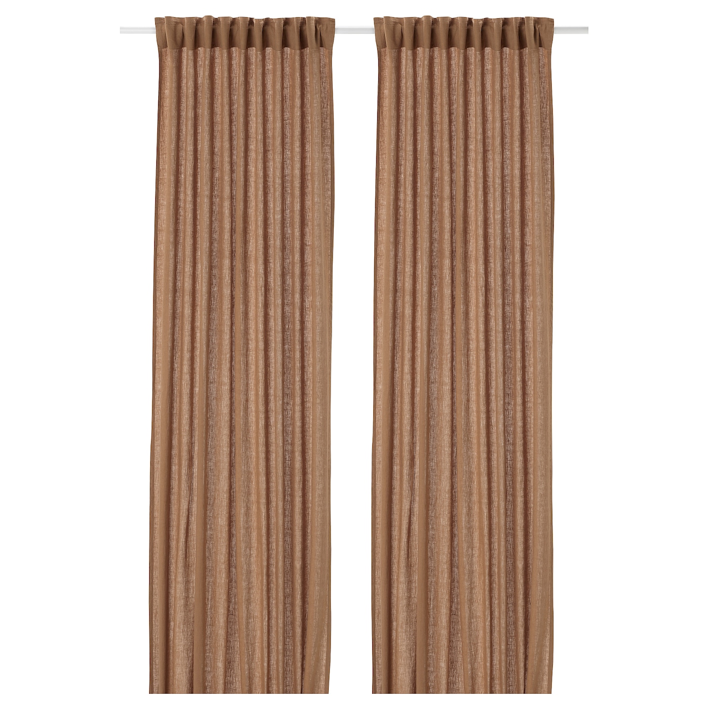 DYTÅG curtains, 1 pair dark beige/with heading tape - IKEA
