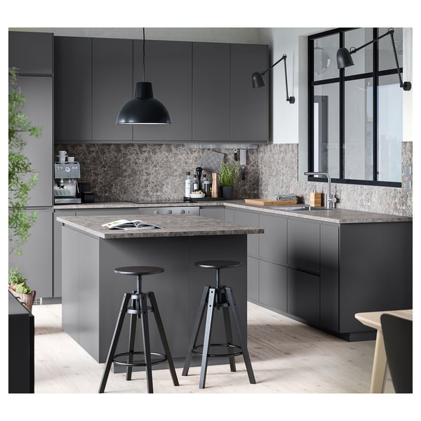 Ekbacken Worktop Dark Grey Marble Effect Laminate Ikea