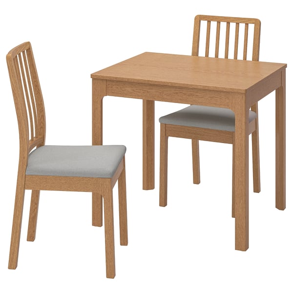 Ekedalen Table And 2 Chairs Oak Orrsta Light Grey Ikea