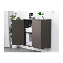 Eket Cabinet W 2 Doors And 1 Shelf Dark Grey Ikea