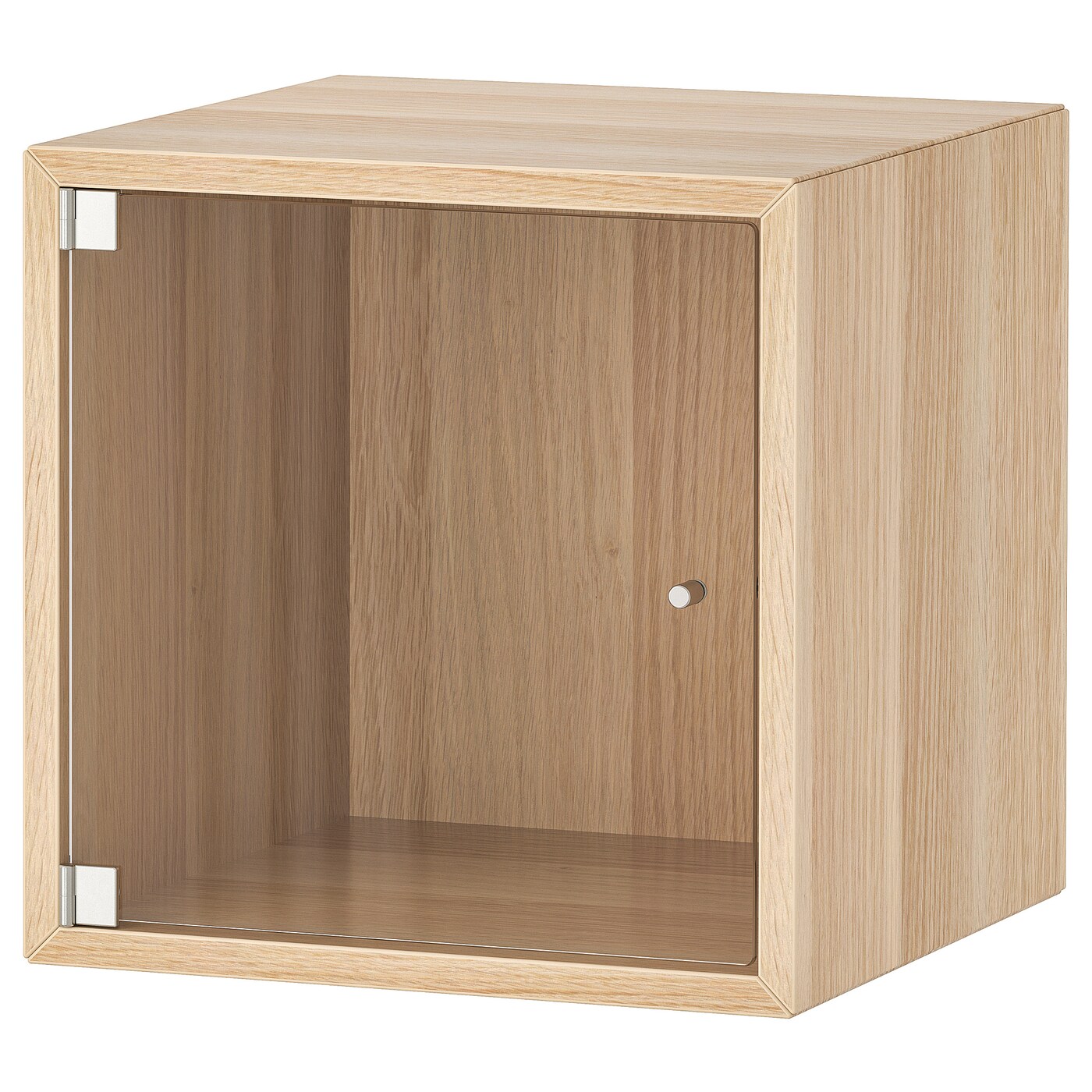 Eket Wall Cabinet With Glass Door White Stained Oak Effect Ikea