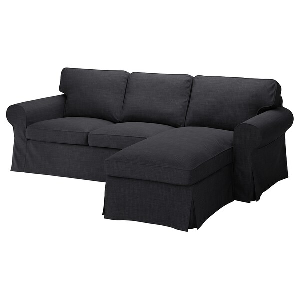 Ektorp Cover 3 Seat Sofa W Chaise Longue Hillared Anthracite Ikea