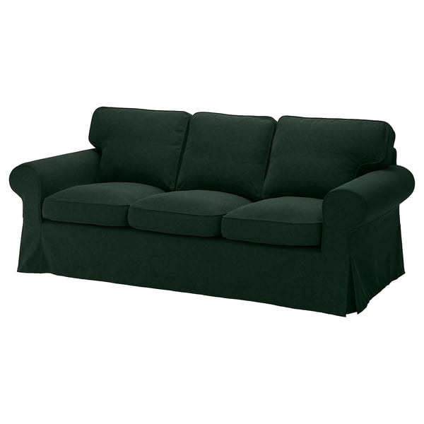 EKTORP Cover threeseat sofa, Tallmyra dark green IKEA