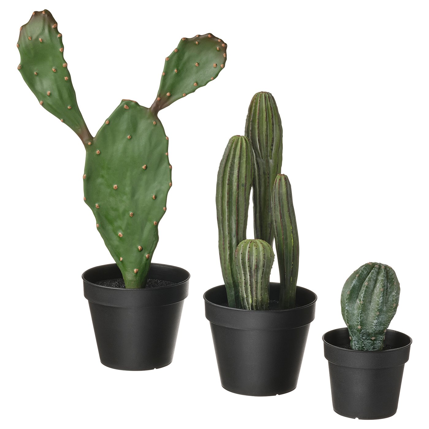 FEJKA artificial potted plant, set of 3 in/outdoor cactus IKEA