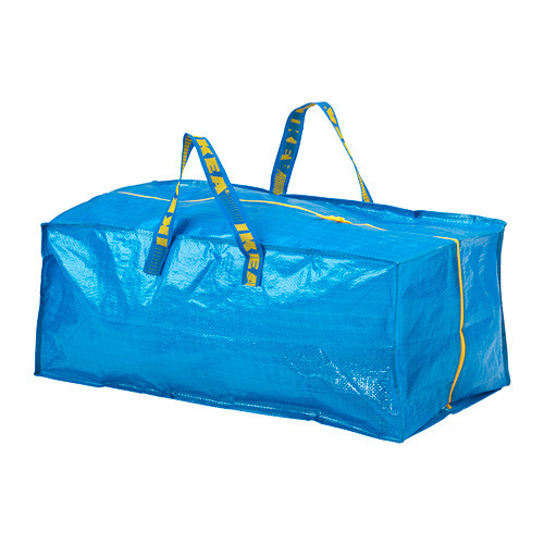 IKEA PÄRKLA Storage Case – 2-Pack, Foldable Clothes Boxes, 22x19x7 Inches, Clear/Orange