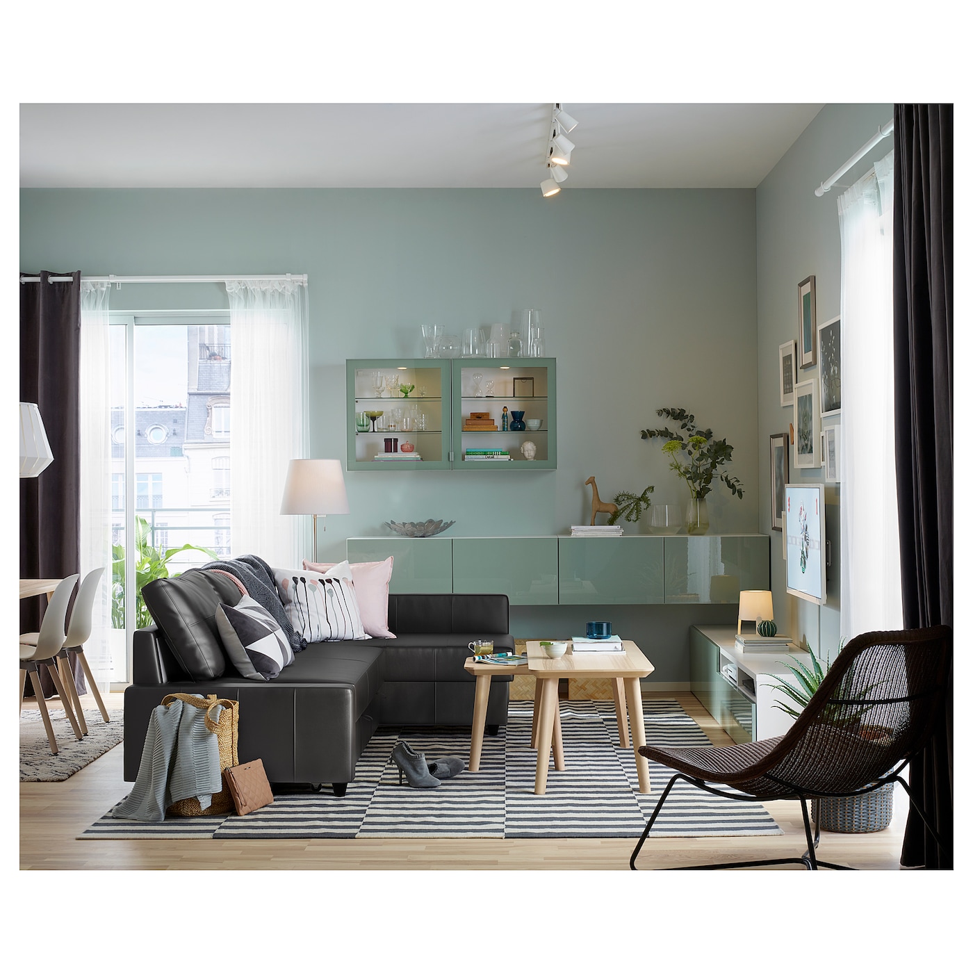 Friheten Corner Sofa Bed With Storage Bomstad Black Ikea